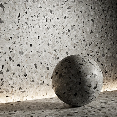 Seamless PBR Terrazzo Material 3D model image 1 