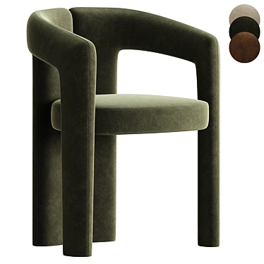 Modern DUDET Chair Collection 3D model image 1 