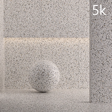 Porcelain tile Laminam Terrazzo Bianco Venezi. 3000x1000 mm.