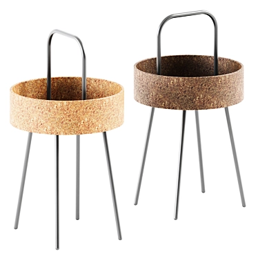 Masha Cork Side Table 38x67 cm 3D model image 1 