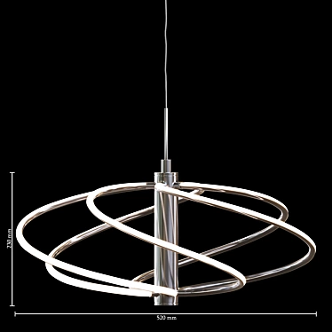 Modern Chrome Pendant Light Fixture 3D model image 1 