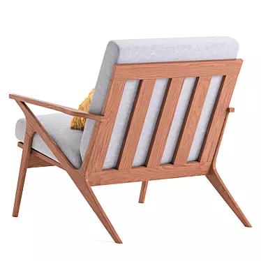 Mid-Century Cavett Tufted Chair 3D model image 1 