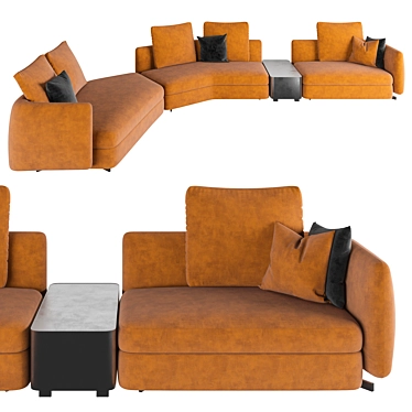 Luxury Saint Germain Sofa Set 3D model image 1 