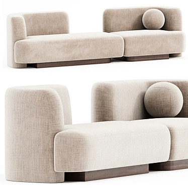 Sleek POP Sofa Design 3D model image 1 