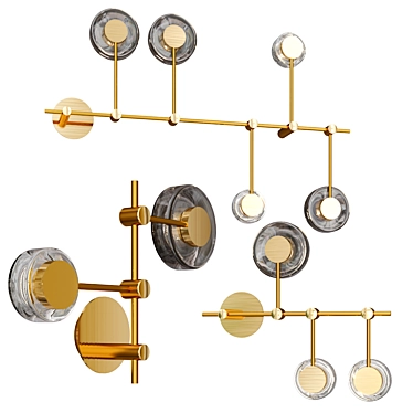 Sleek Modern CIRCUIT Wall Lamp 3D model image 1 