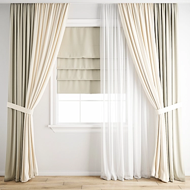 Polygonal Model Curtain 627 3D model image 1 