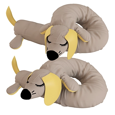  Cozy Long Dog Pillow 3D model image 1 