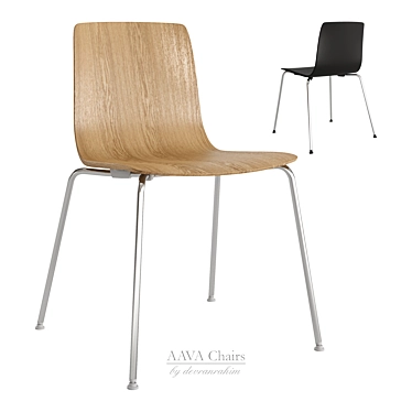 Sleek contemporary AAVA dining chair 3D model image 1 