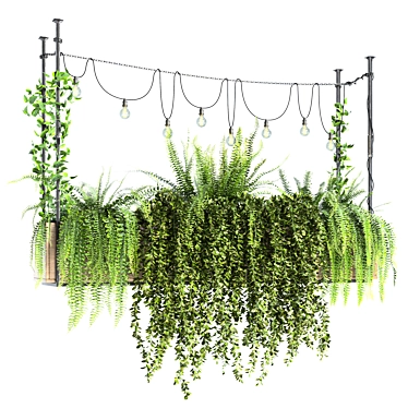 Greenery Trio Hanging Bar Display 3D model image 1 