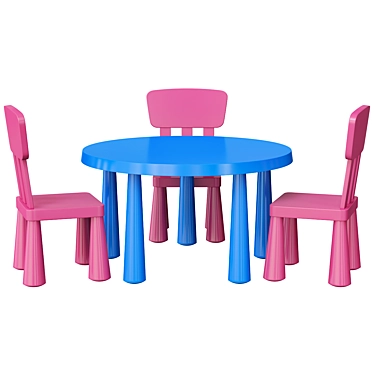 Mammut Kids Table & Chair 3D model image 1 