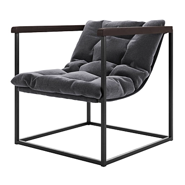 Stylish Loftovik Armchair - 70x70x70cm 3D model image 1 