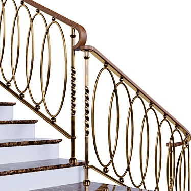 Art Deco Style Staircase 02 3D model image 1 