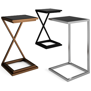 Elegant Modern Coffee Table Set 3D model image 1 