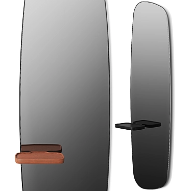 Sleek Nomon Moments Wall Mirror 3D model image 1 