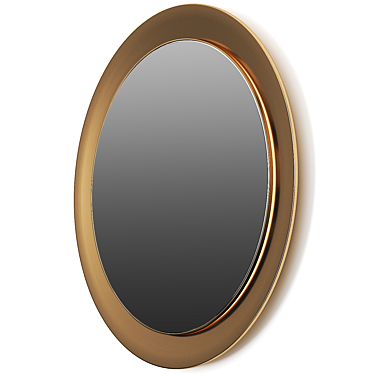 Round Framed Wall Mirror 45cm 3D model image 1 