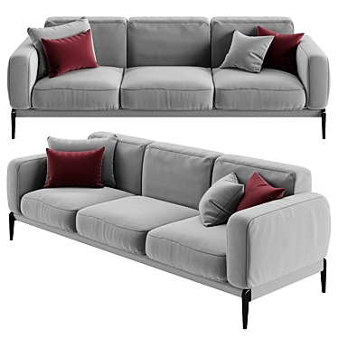 Modern Italian Romeo Compact Sofa 3D model image 1 