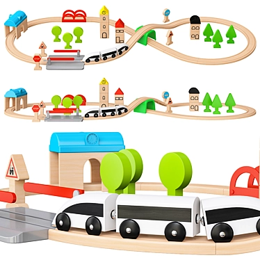 Interactive LILLABO Train Set 3D model image 1 