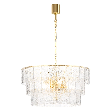 Glace Glass Hanging Chandelier 3D model image 1 