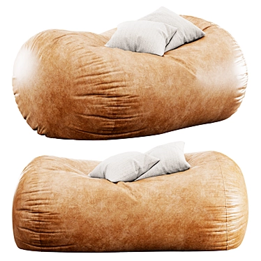 Teen Leather Bean Bag Lounge 3D model image 1 