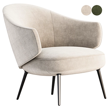 Elegant Charlotte Armchair Boconcept 3D model image 1 