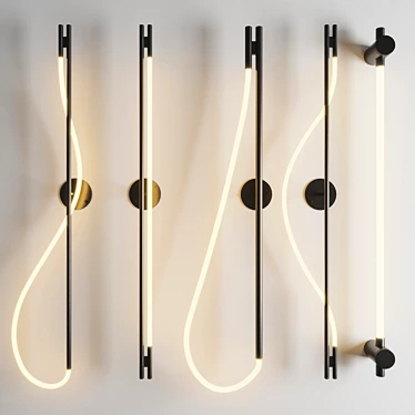 Sleek Wall Light Collection 3D model image 1 