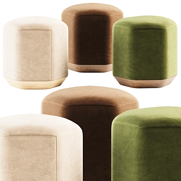 Elegant Atay Pouf by Verges 3D model image 1 