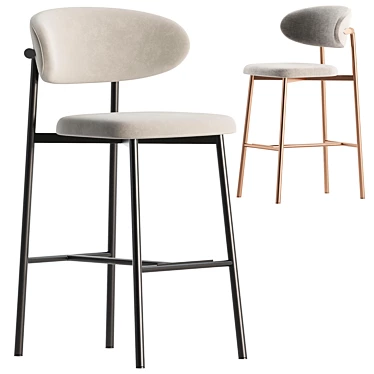 Sleek Oleandro Stool: Calligaris Edition 3D model image 1 