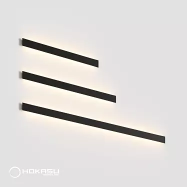 Modern Aluminum Wall Sconce 3D model image 1 