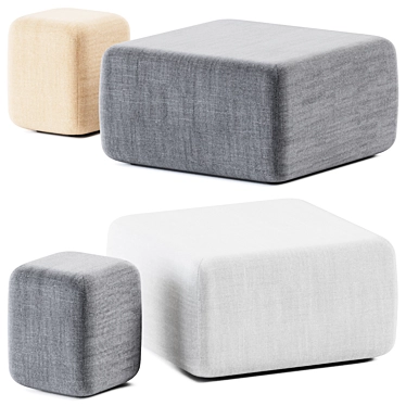 Viccarbe Season Poufs: Chic Seating 3D model image 1 