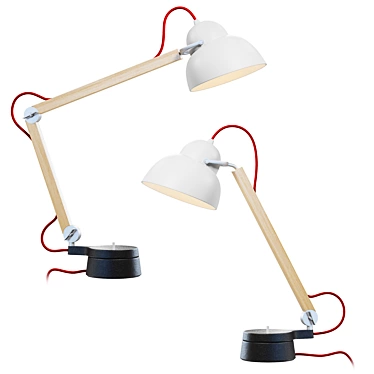 Minimalist Adjustable Table Lamp 3D model image 1 