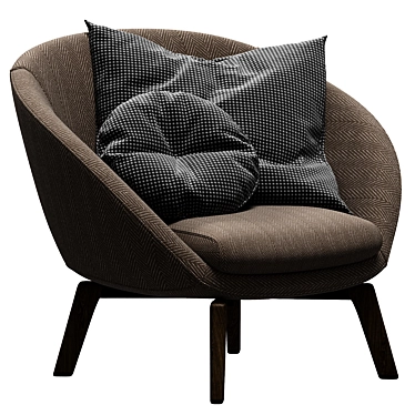 Modern Russell Lounge Minotti Chair 3D model image 1 