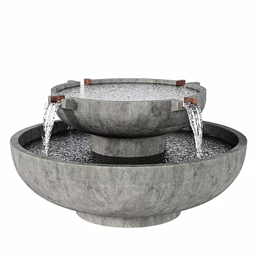 Del Rey Modern Outdoor Fountain 3D model image 1 