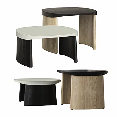 Sleek Cleo Coffee Table Collection 3D model image 1 