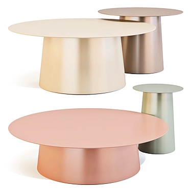 BluDot Circula Tables: Modern Elegance 3D model image 1 