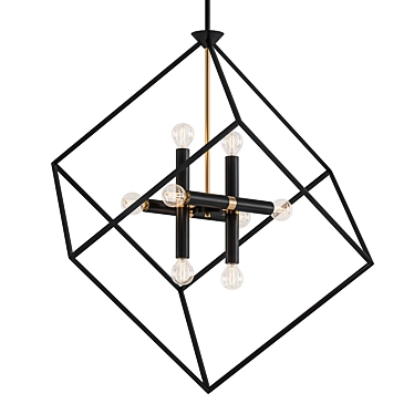 Contemporary Square Chandelier 3D model image 1 