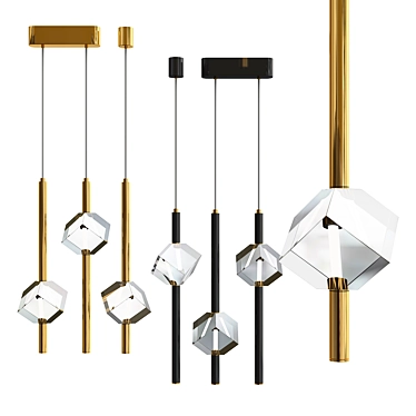 Elegant PARDIS DUO Chandelier 3D model image 1 