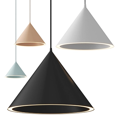 Modern Minimalist Annular Pendant Light 3D model image 1 