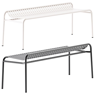 Week-end Garden Bench Slender 3D model image 1 