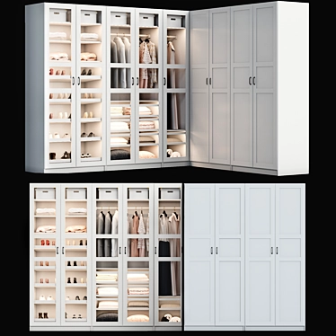 Modern Wardrobe with Turbosmooth Render 3D model image 1 