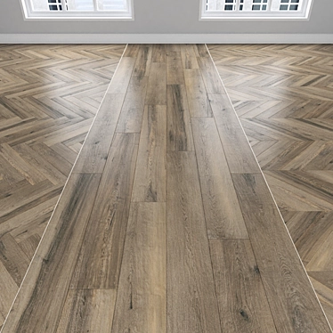 Modular Oak Parquet Flooring 3D model image 1 