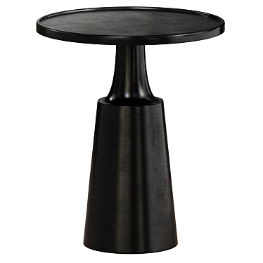Sleek Black Stain Accent Table 3D model image 1 