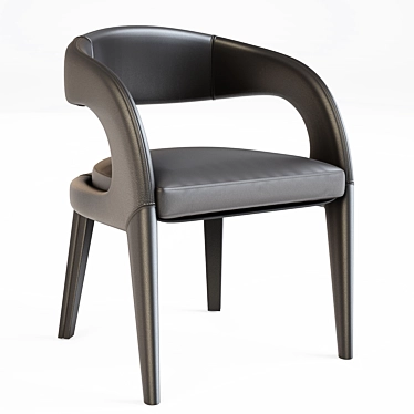 Sleek Sonoma Black Dining Chair 3D model image 1 