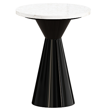 Modern Marble Metal End Table 3D model image 1 