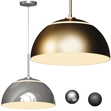 Metal Pendant Lighting Fixture Unique Finishes 3D model image 1 