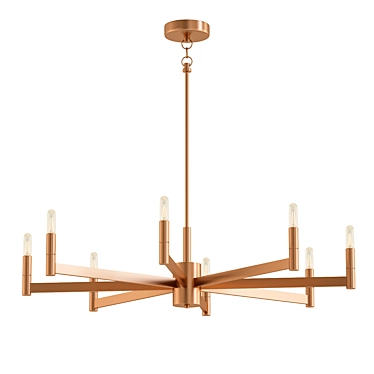 SLEEKLY MODERN SQUARED CHANDELIER 8 LIGHT