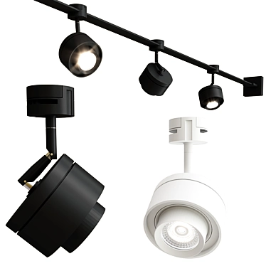 Adjustable LED Spot Track Light 3D model image 1 