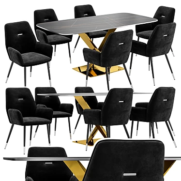Modern Dining Set Wendy & Interno 3D model image 1 