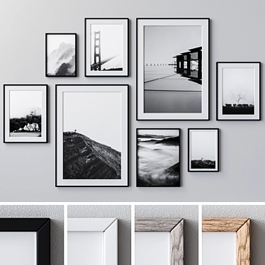 Modern Wall Art Frames Set 3D model image 1 