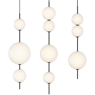  Geometrical Globes Pendant Light 3D model image 1 