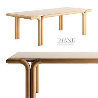 Elegant Imane Dining Table Design 3D model image 1 